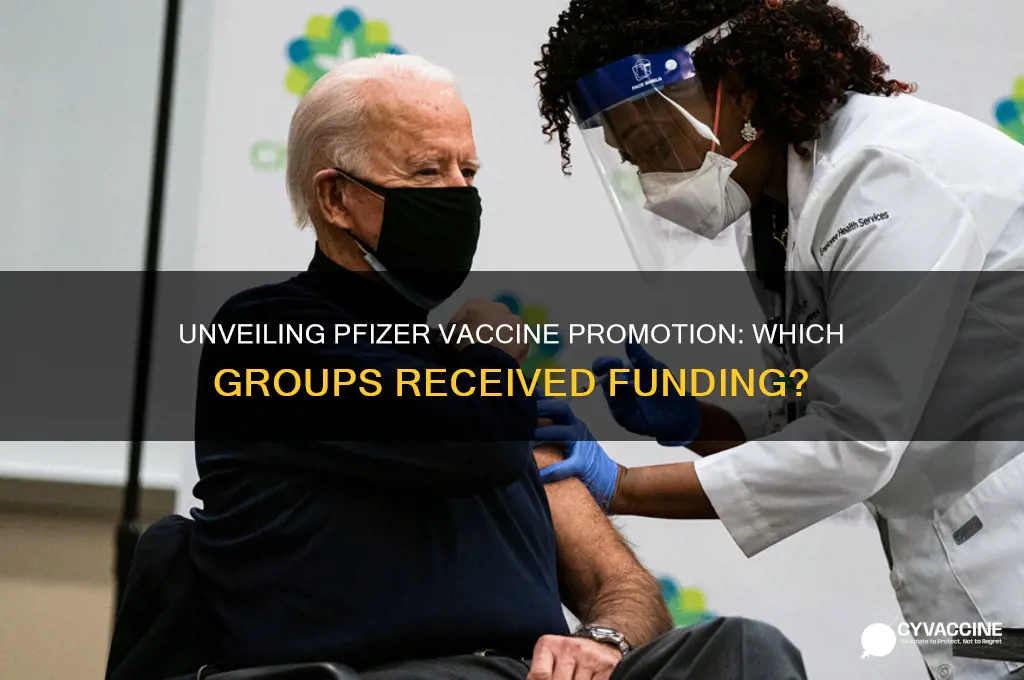 what groups got money to push phizer vaccine