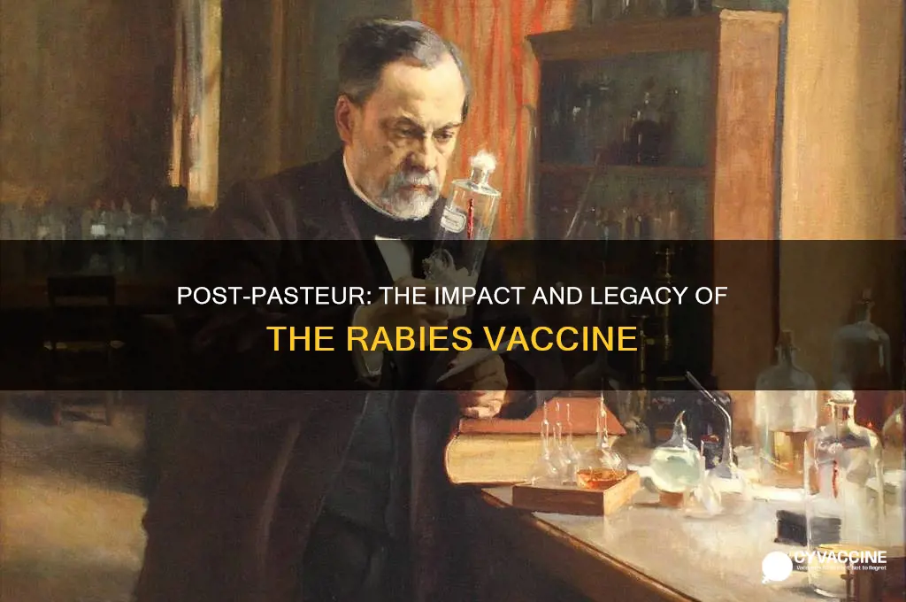 what happened after louis pasteur invented the rabies vaccine