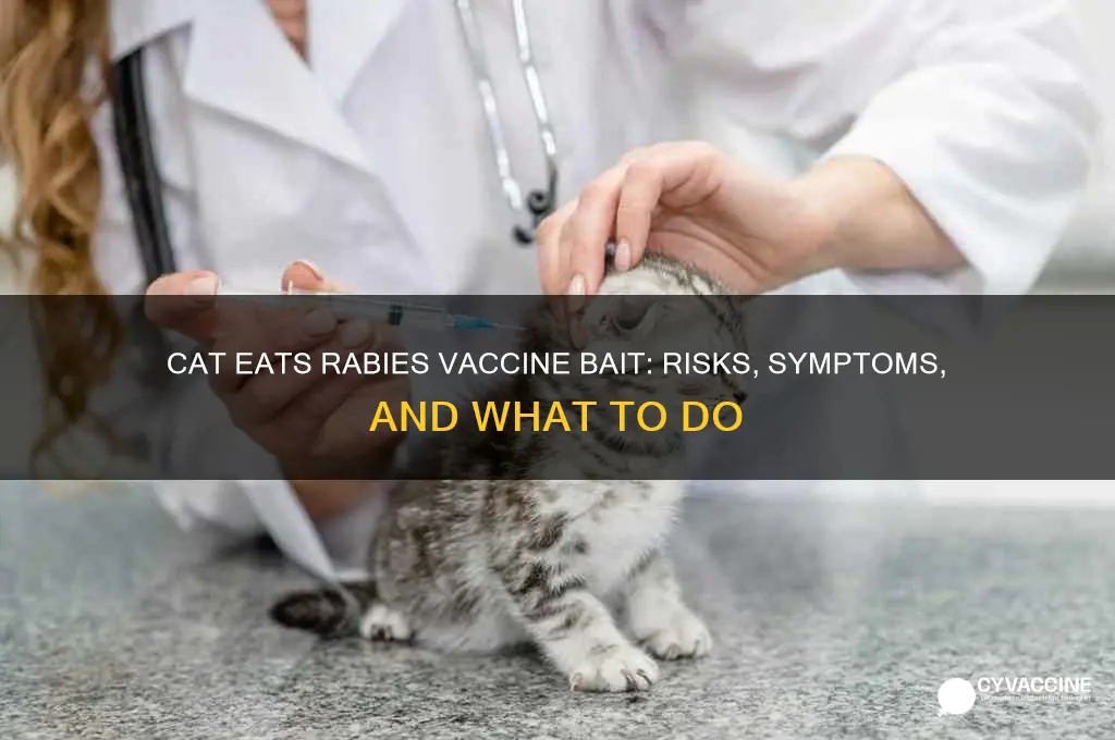 what happens if a cat eats a rabies vaccine bait