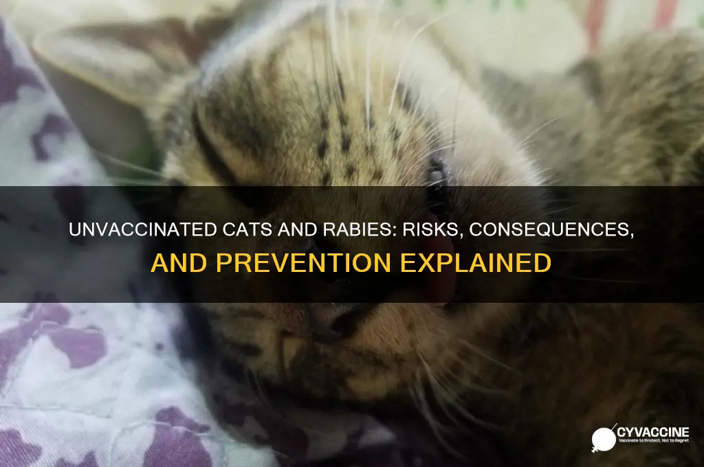 what happens if a cat is not vaccine for rabies