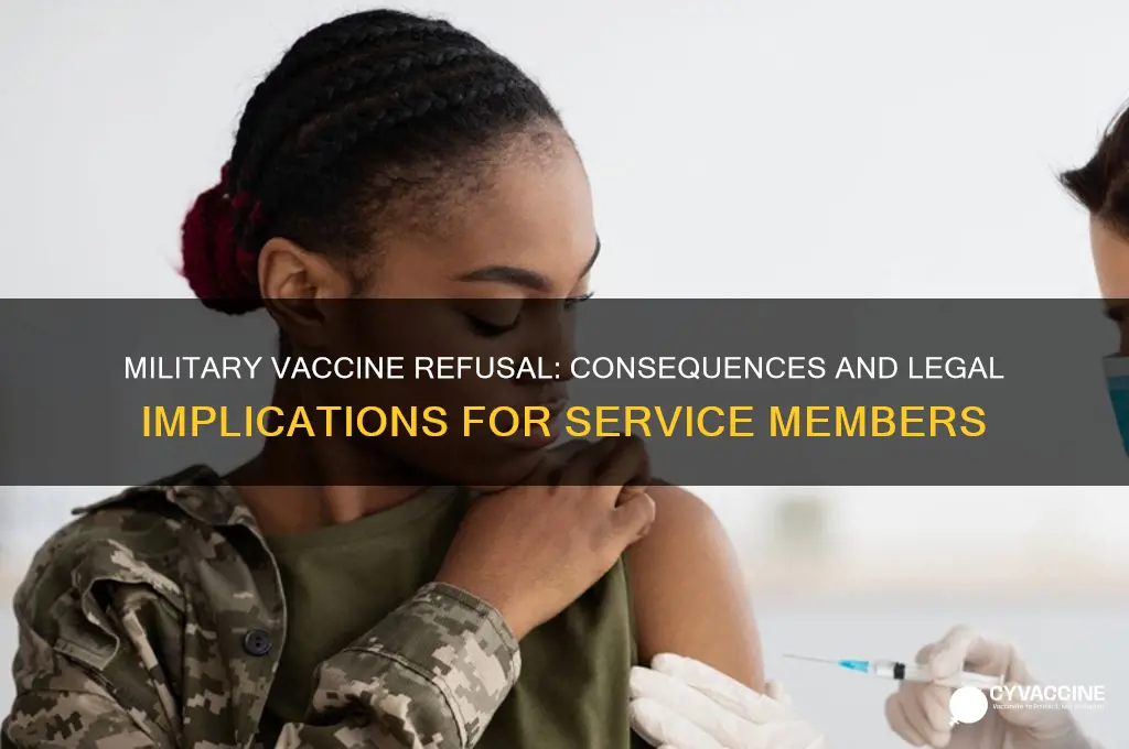 what happens if a military member refuses the vaccine