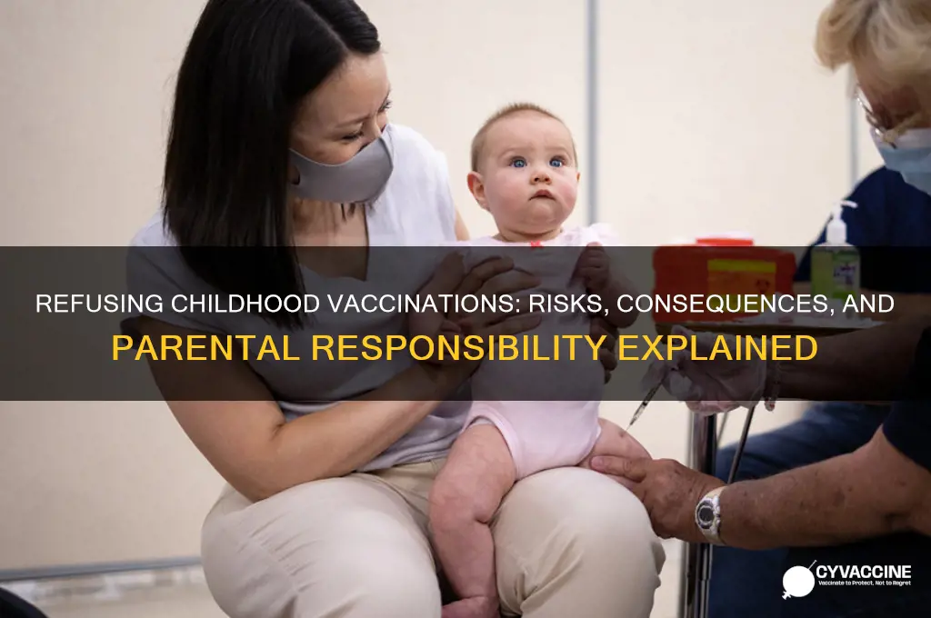 what happens if a parent refuse vaccinations for your child