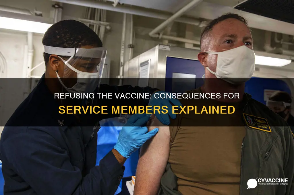 what happens if a service member refuses the vaccine