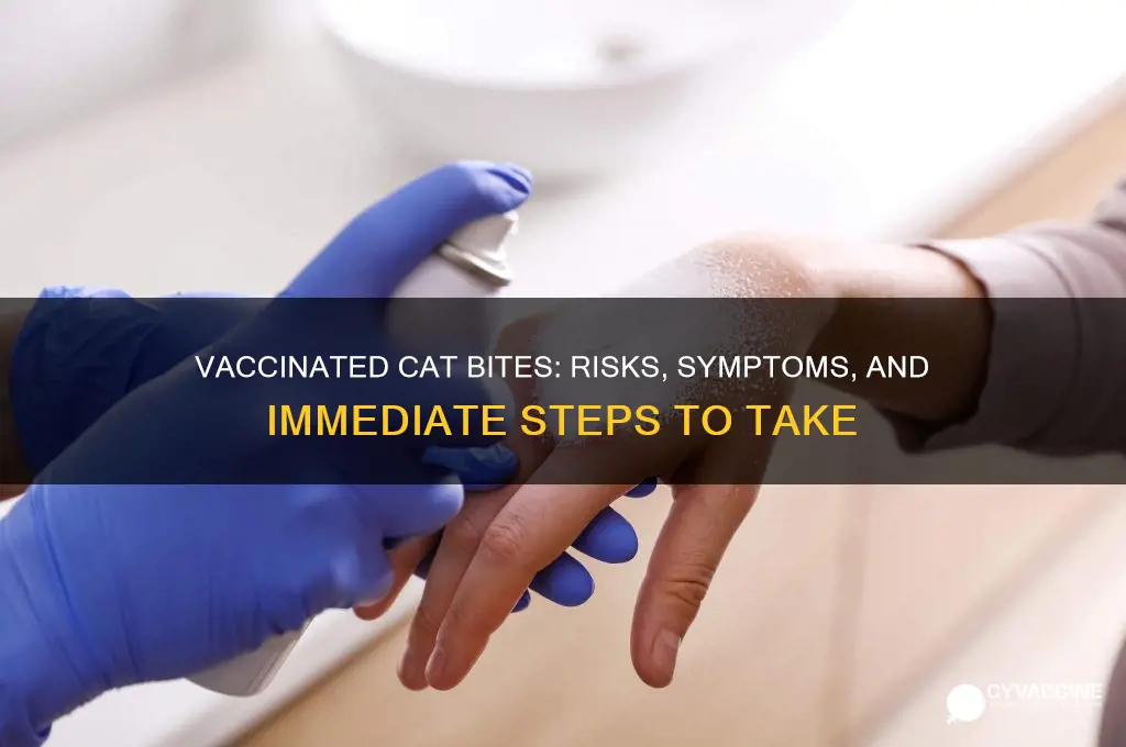 what happens if a vaccinated cat bites you