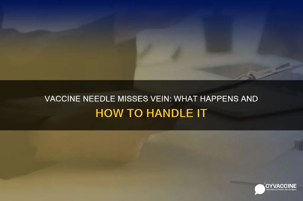 what happens if a vaccine needle misses your vein