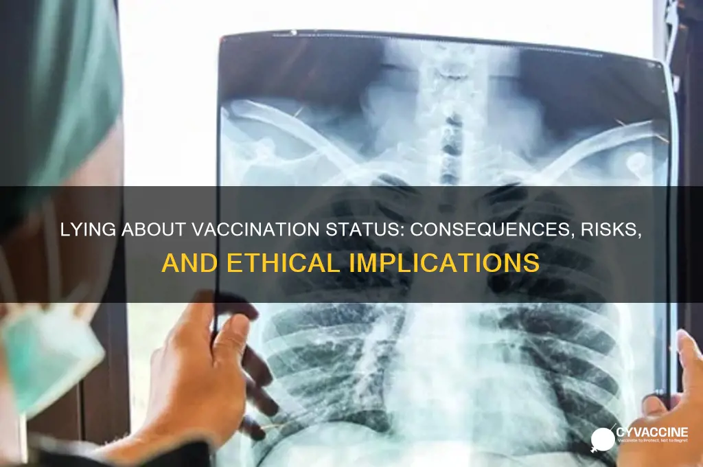 what happens if i lie about being vaccinated