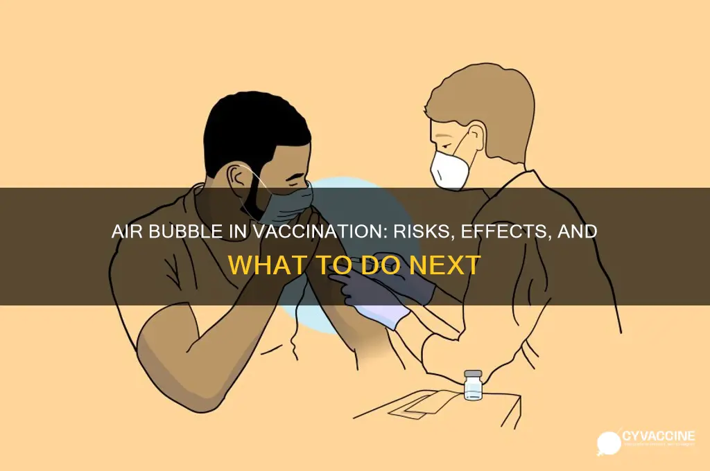 what happens if you accidently put air in during vaccinations
