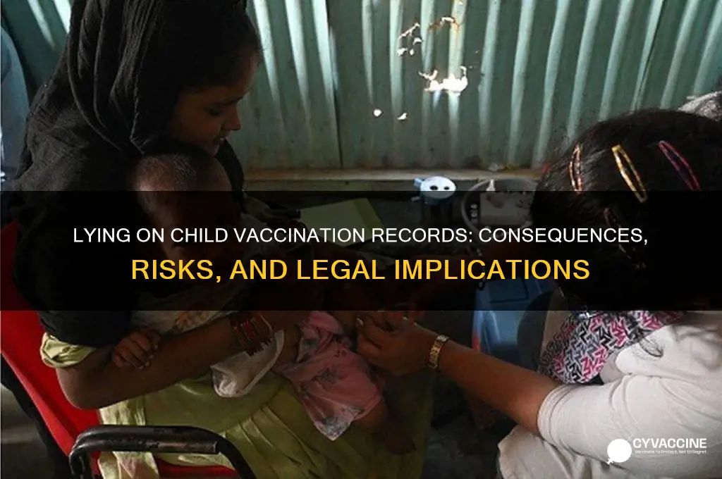 what happens if you lie on your childs vaccination records