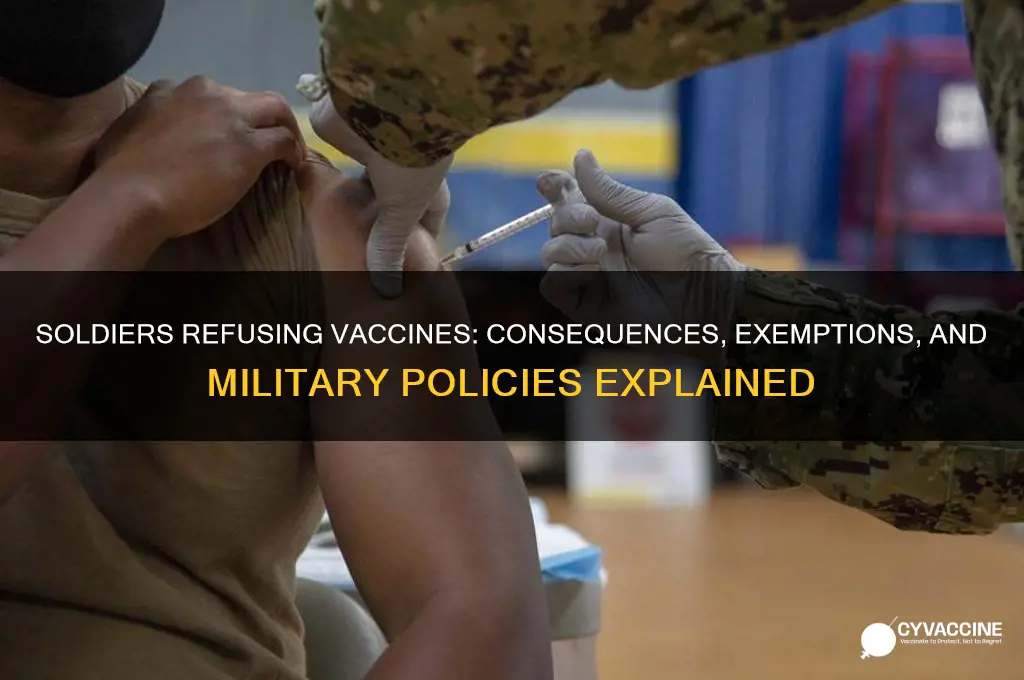 what happens to soldiers who refuse the vaccine