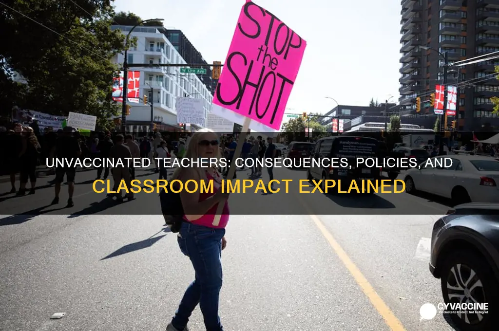 what happens to teachers who are not vaccinated