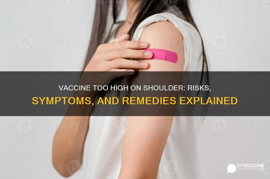what happens when vaccine is too high on shoulder