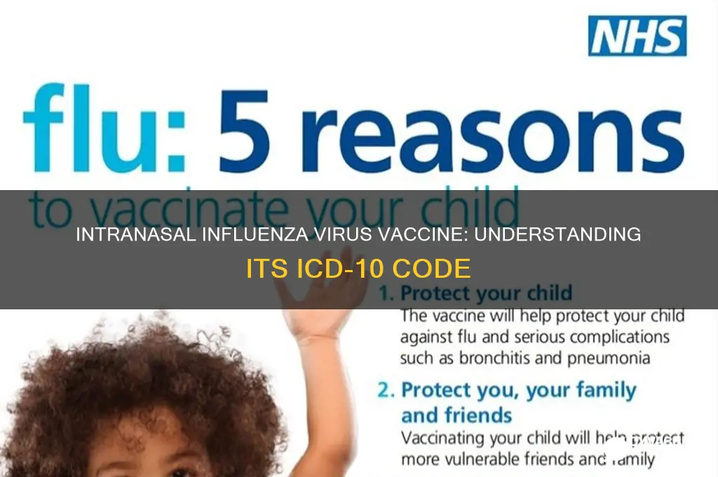 what icd 10 code isinfluenza virus vaccine 1 intranasal