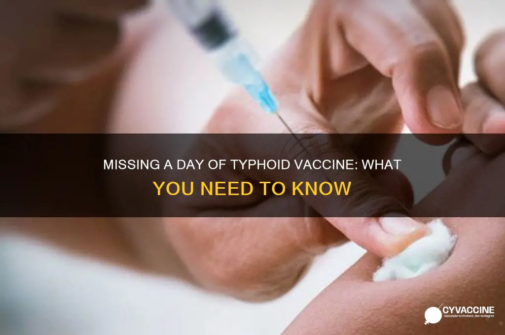 what if i miss a day of typhoid vaccine