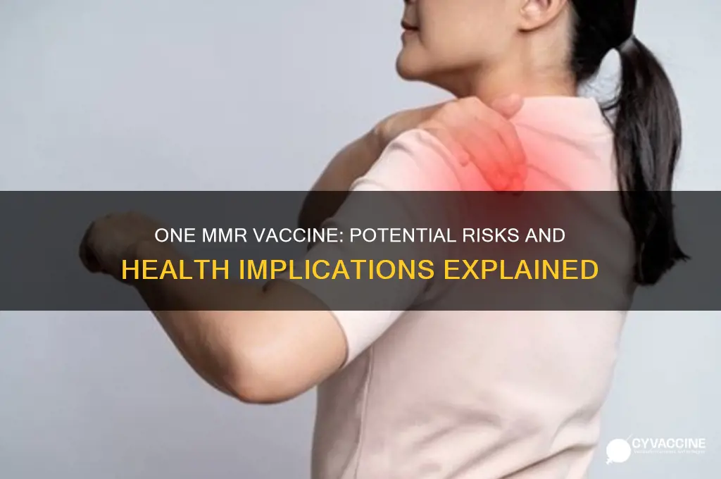 what if i only got one mmr vaccine