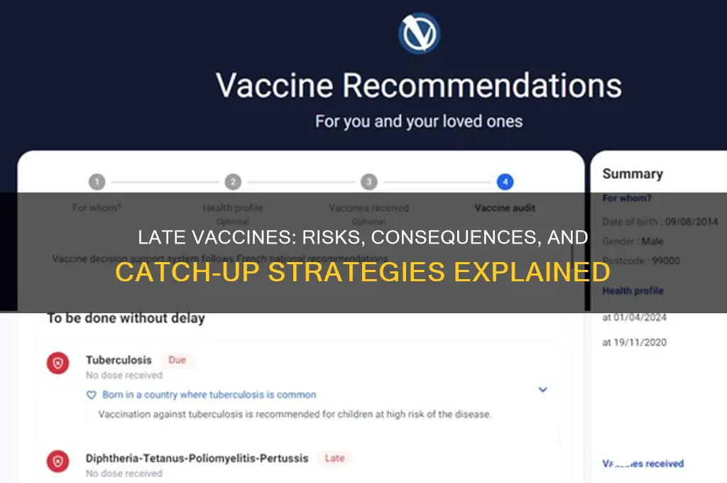 what if we are a month late for vaccines