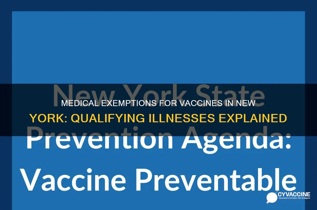 what illness are bases for vaccine medical exemption new york