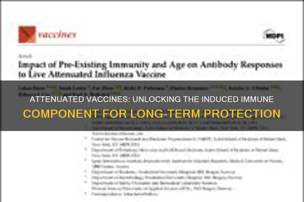 what immune component is induced by attenuated vaccines