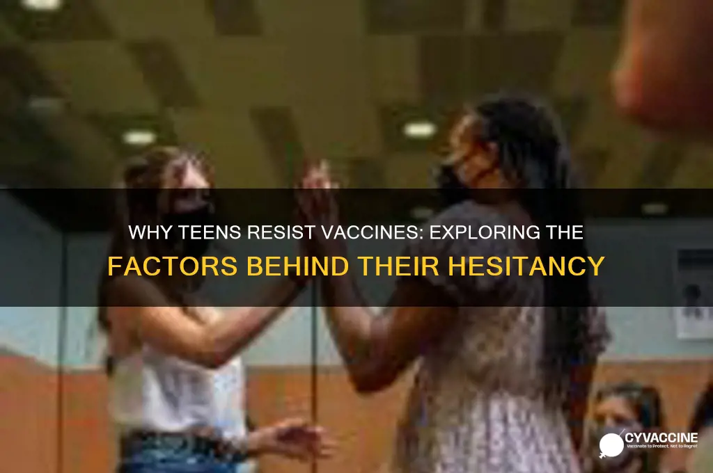 what influences teens to not want the vaccine