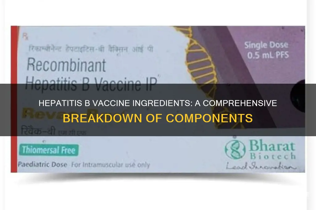 what ingredients are in the hep b vaccine