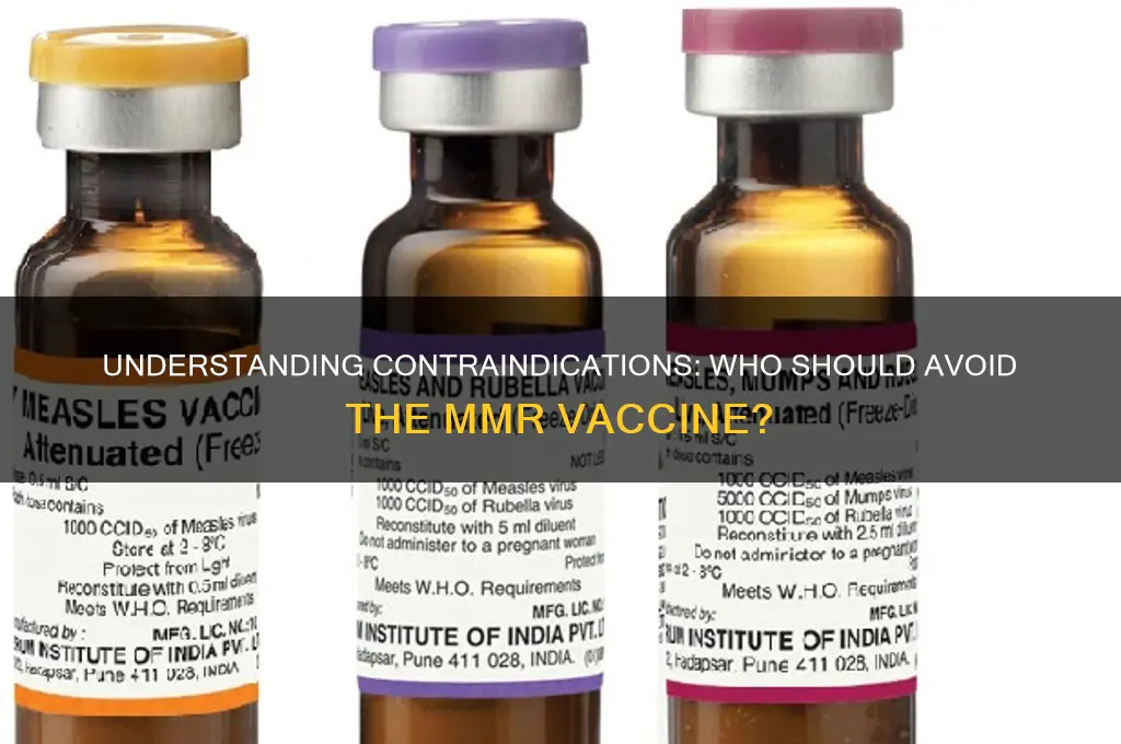 what is a contraindication to the mmr vaccine