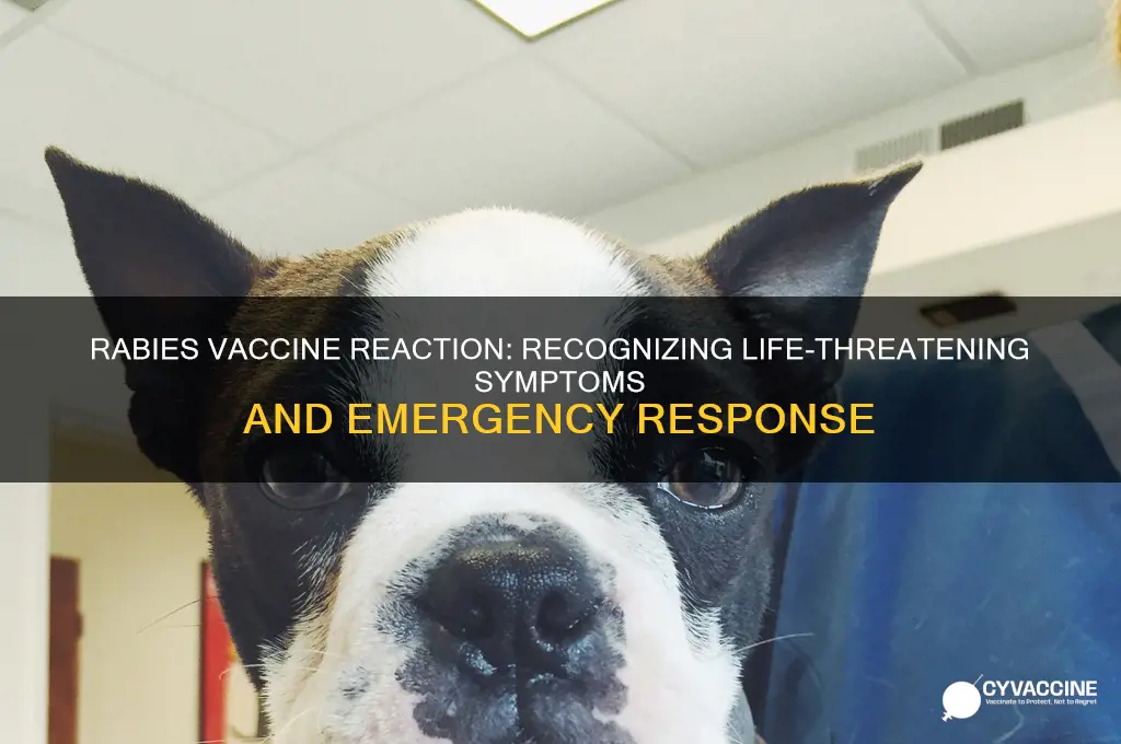 what is a life threatening rabies vaccine reaction