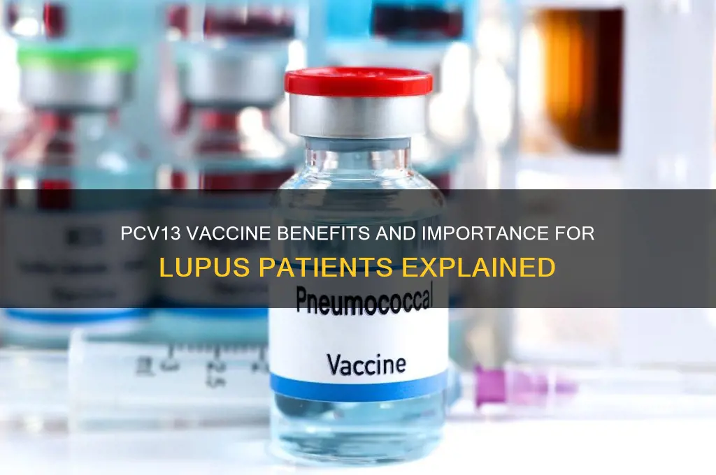 what is a pcv13 vaccine for lupus patients
