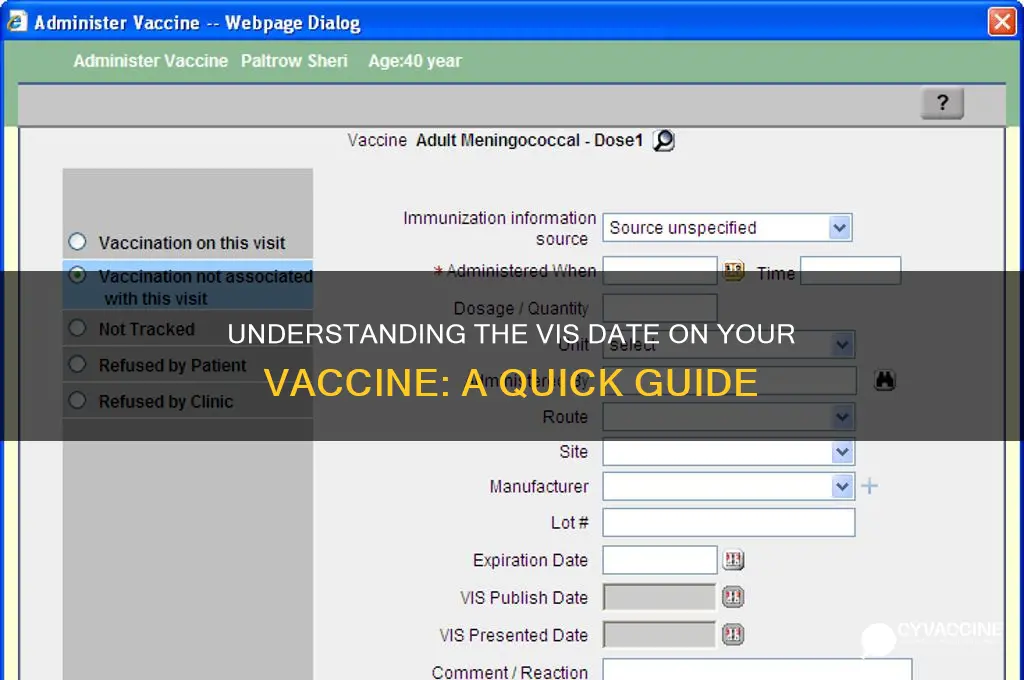 what is a vis date on a vaccine