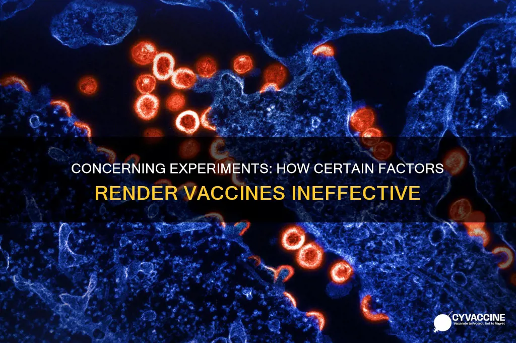 what is an experiment of concern render vaccine ineffective