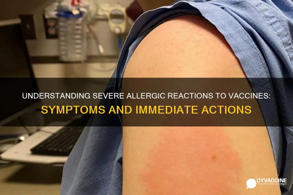what is considered a severe allergic reaction to a vaccine