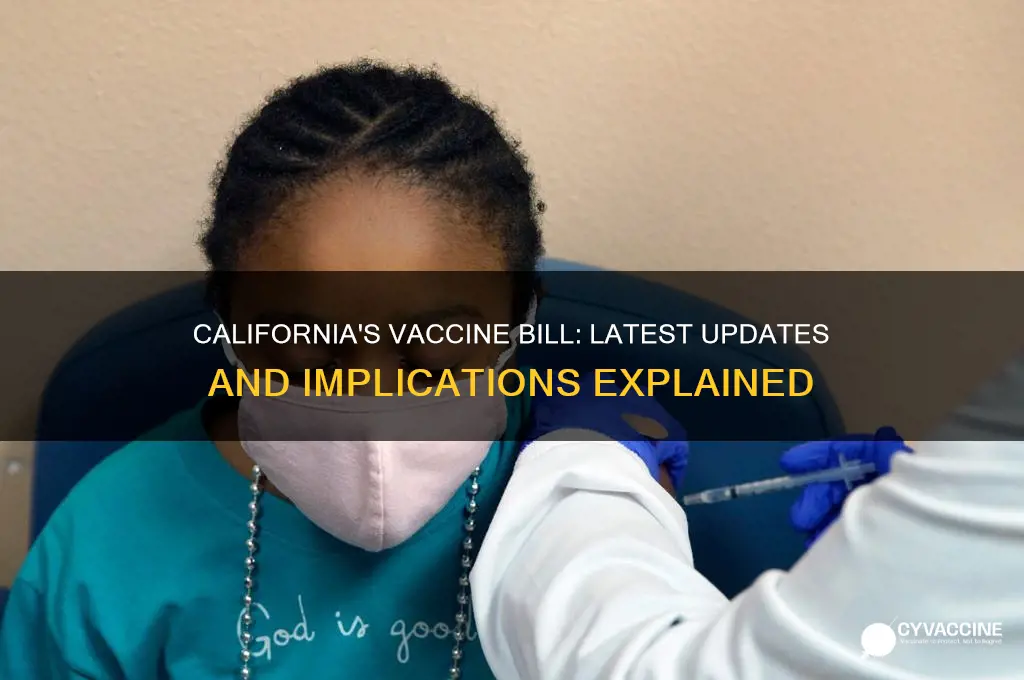 what is happening with bill in california for vaccines