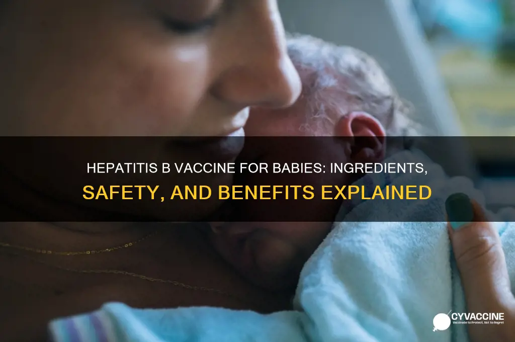 what is in hepatitis b vaccine for babies