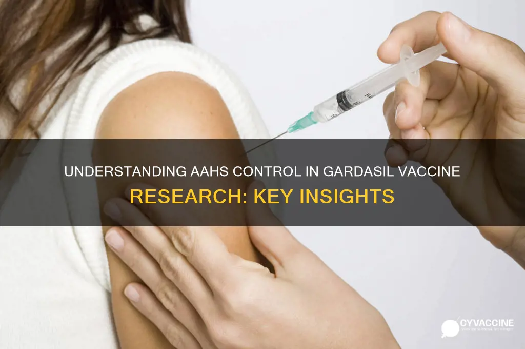 what is in the aahs control for gardasil vaccine study