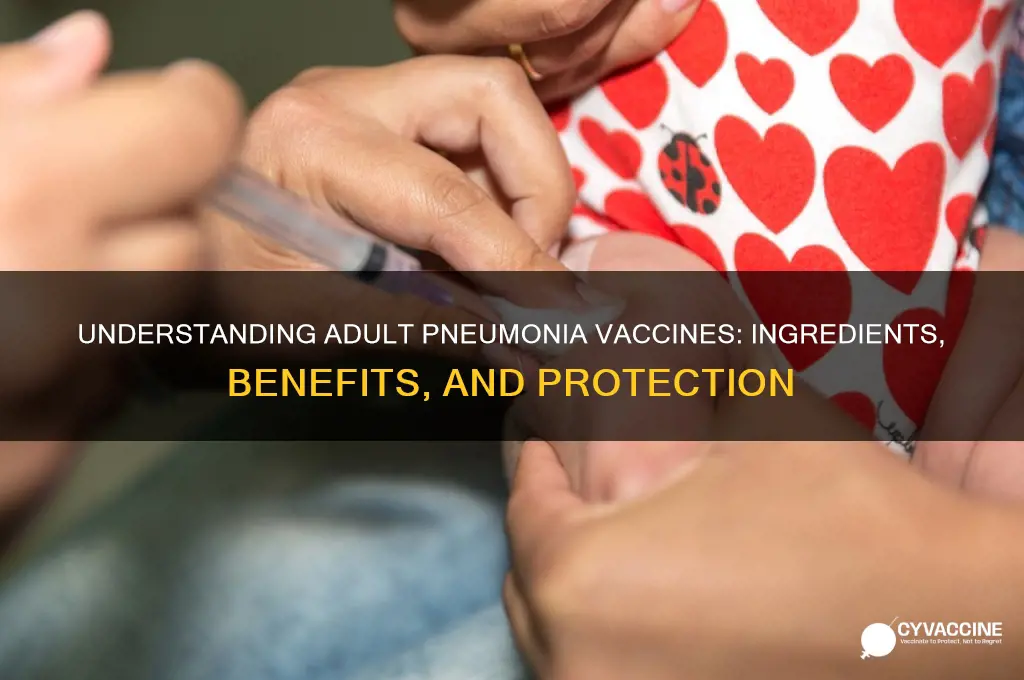 what is in the pneumonia vaccine for adults