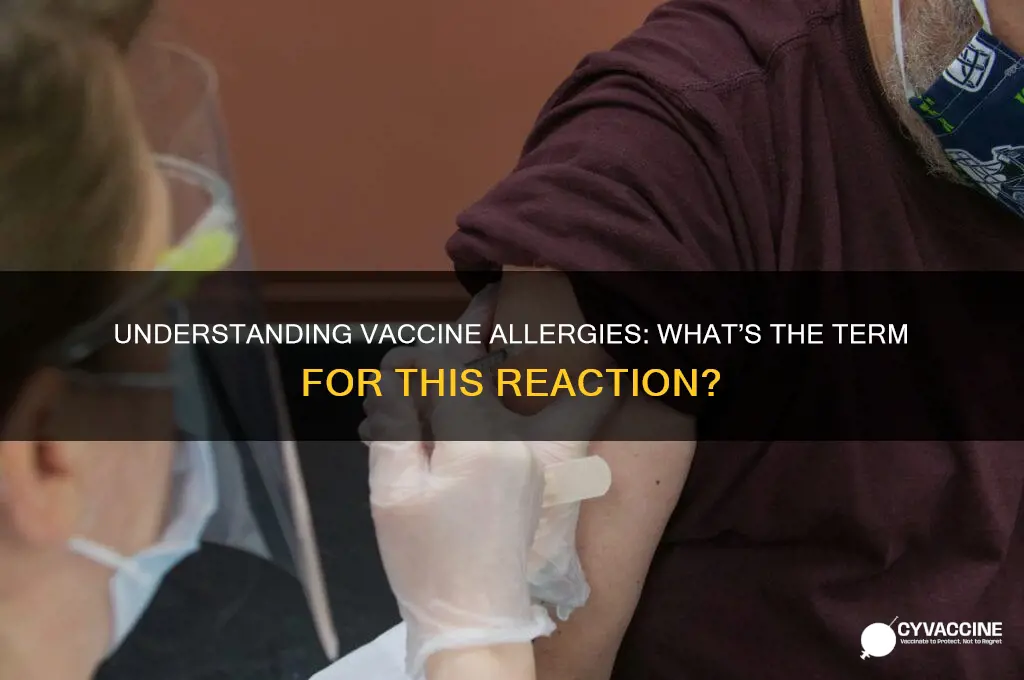 what is it called when someone is allergic to vaccines