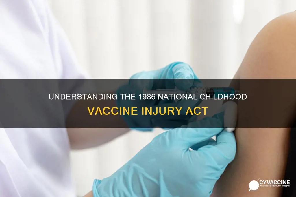 what is national childhood vaccine injury act of 1986
