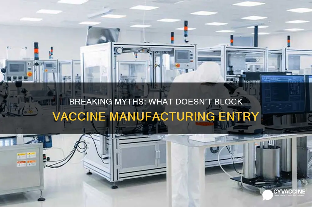 what is not a barrier to entry to vaccine manufacturing
