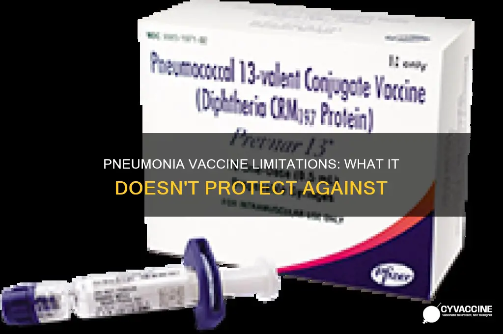 what is not covered by the pneumonia vaccine