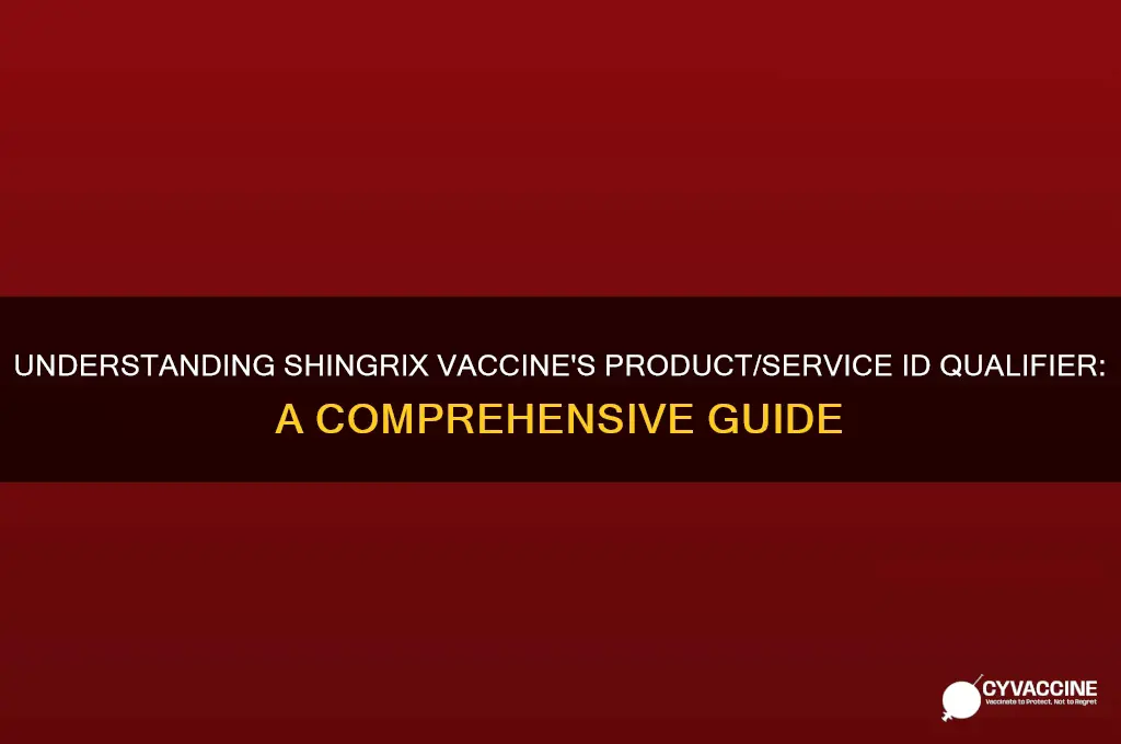 what is product or service id qualifier for shingrix vaccine