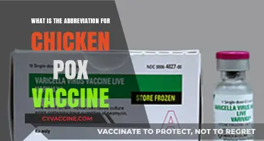 Chicken Pox Vaccine: What's the Abbreviation?