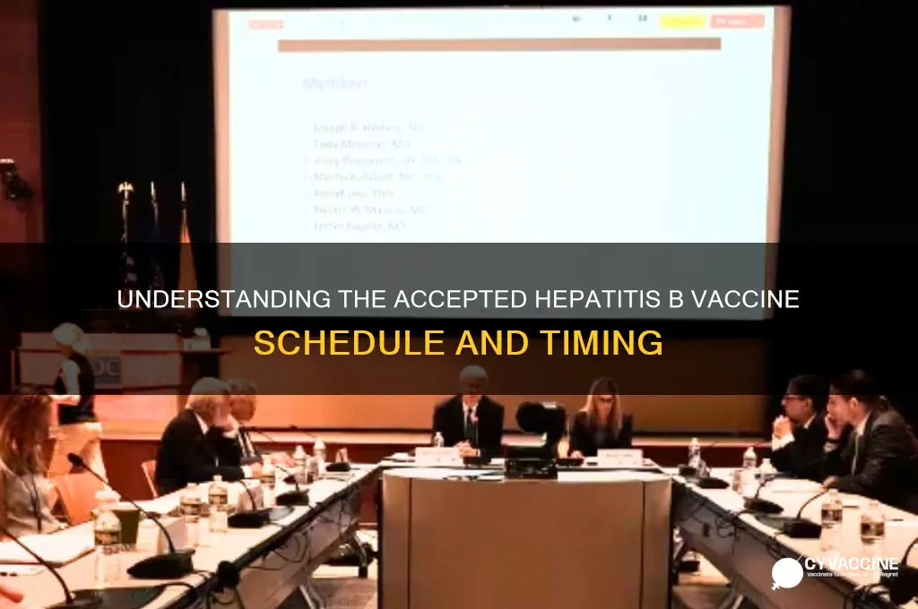what is the accepted range of hep b vaccine dates