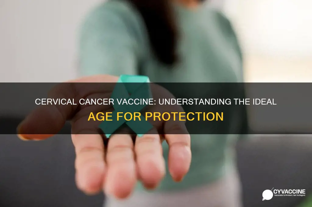 what is the age for cervical cancer vaccine