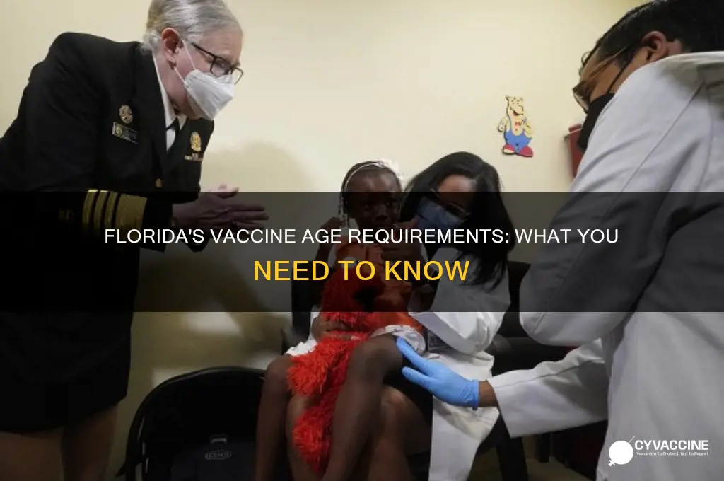 what is the age for vaccine in florida