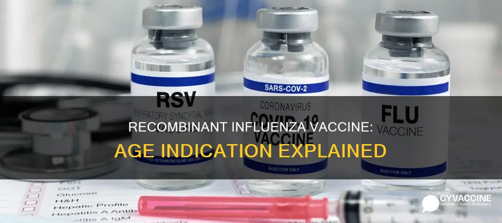 what is the age indication for the recombinant influenza vaccine