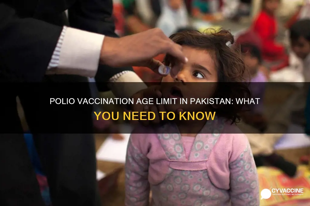 what is the age limit for polio vaccination in pakistan