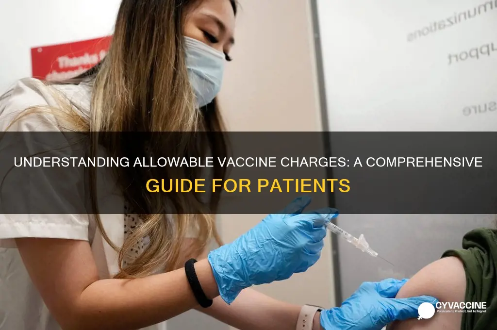 what is the allowable amount to charge for vaccines