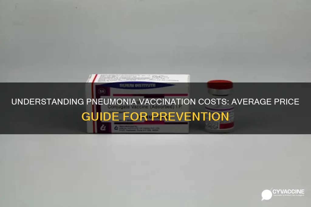 what is the average cost of a pneumonia vaccination