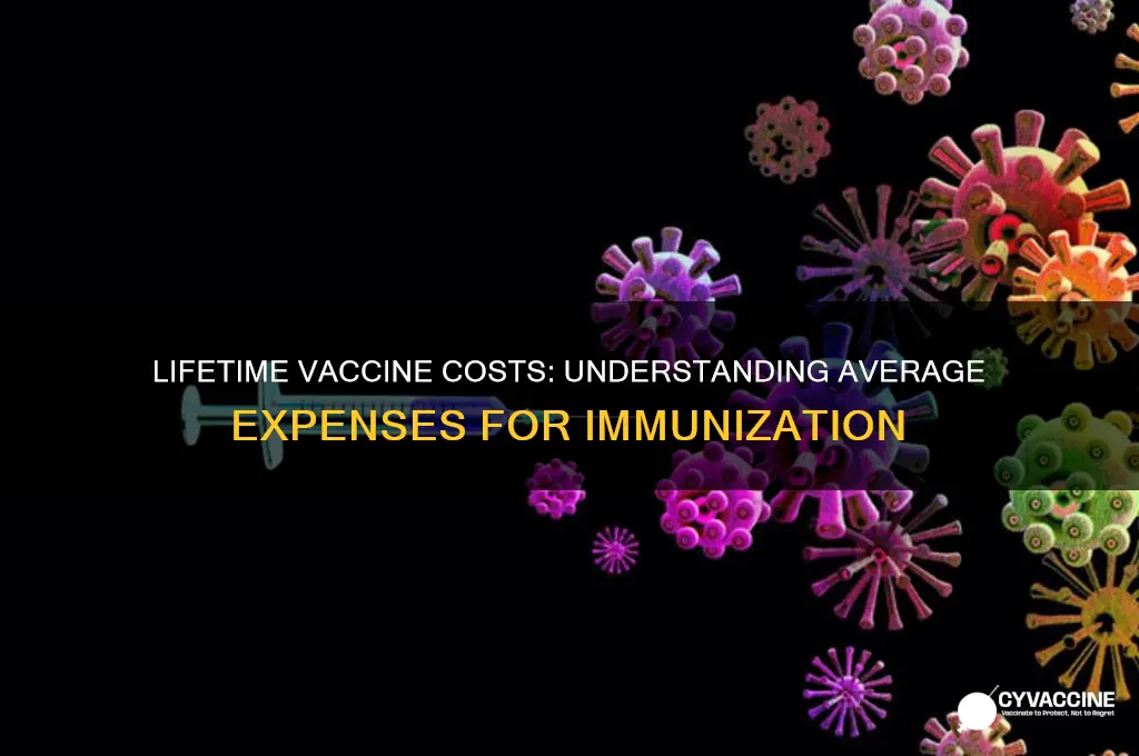 what is the average cost of vaccines over a lifetime