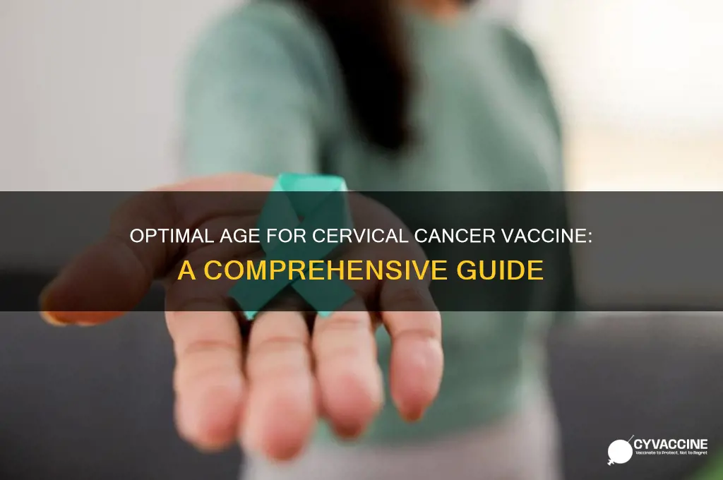 what is the best age for cervical cancer vaccine