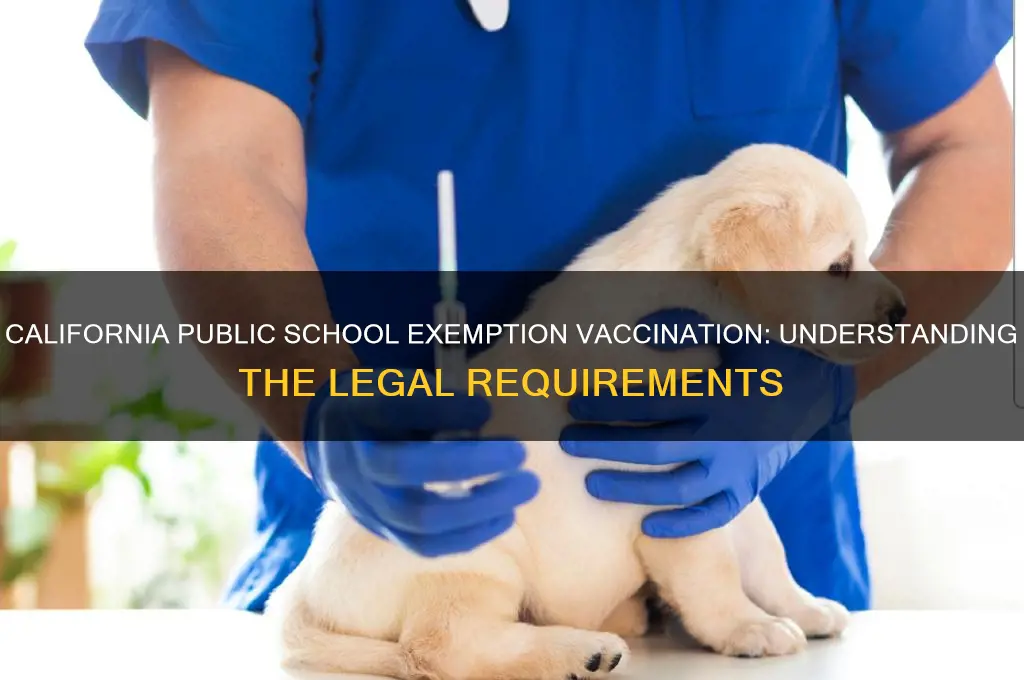 what is the california public school exemption vaccination