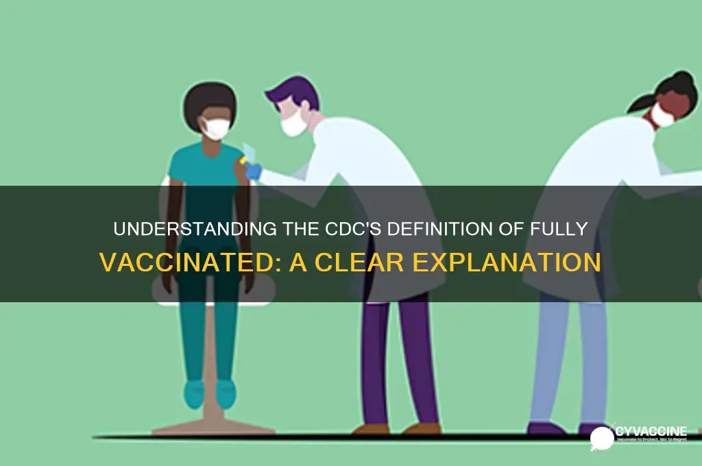 what is the cdc definition of fully vaccinated